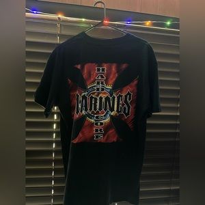 Men’s Marine Shirt Double Sided Graphic Size Large